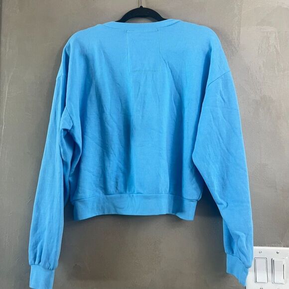 Aviator Nation Rainbow Embroidery Relaxed Crew Sweatshirt XS NEW - Picture 4 of 4